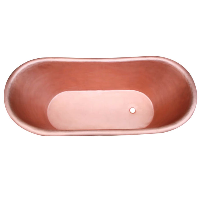 Akicon Custom Copper and Ceramic Bathtub Luxury Freestanding Bath — AKB70008-C