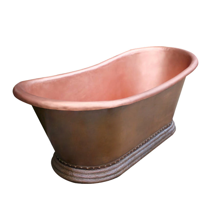 Akicon Custom Copper and Ceramic Bathtub Luxury Freestanding Bath — AKB70008-C