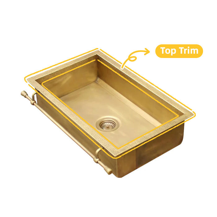 Akicon Handmade Custom Copper Kitchen Sink with Pot Rail — AKS506-C