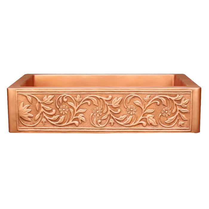 Akicon Custom Single Bowl Farmhouse Kitchen Copper Sink — AKS502-C