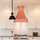 Handcrafted Custom Natural Copper Kitchen Hood