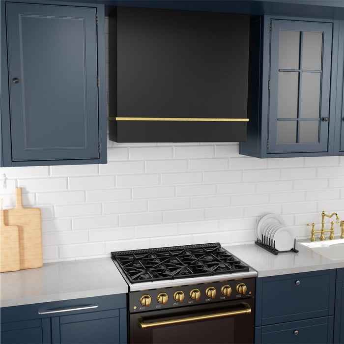 Akicon 30" Stainless Steel Wall Mount Range Hood with 600 CFM Vent Hood — AK-HS30HA-JBG-48