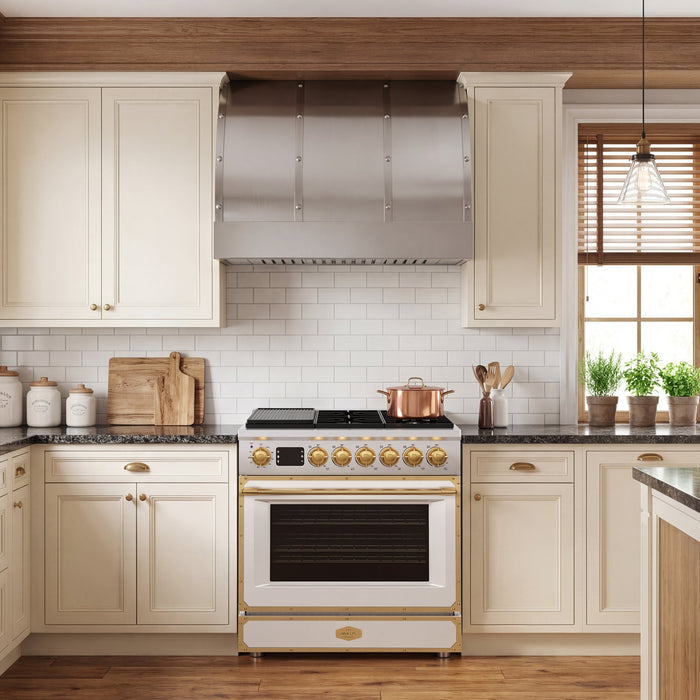 Akicon Handmade Stainless Steel Vent Hood with Rounded Corners — AKH776B-S
