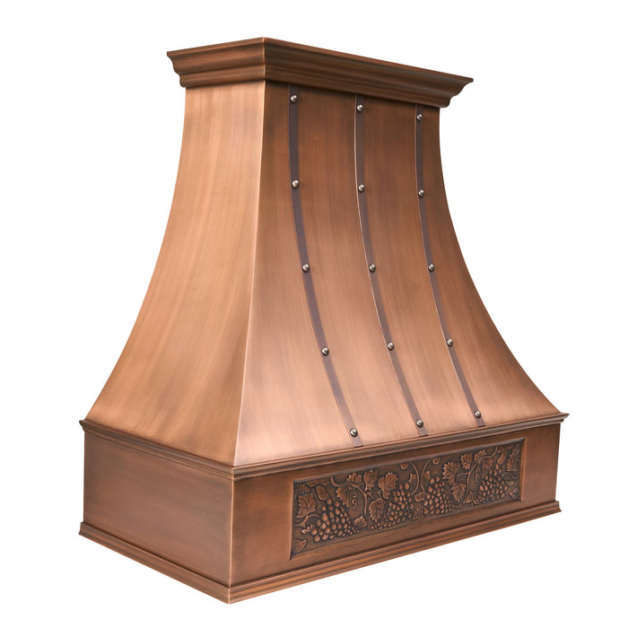 Akicon Custom Handmade Copper Range Hood for Luxury Kitchens — AKH703T-C