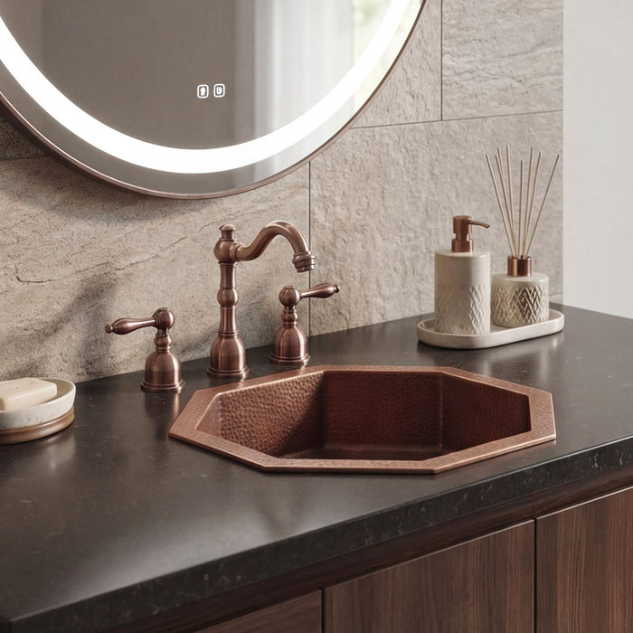 Akicon Handmade Copper Bathroom Sink Custom Copper Sink — AKS208-C