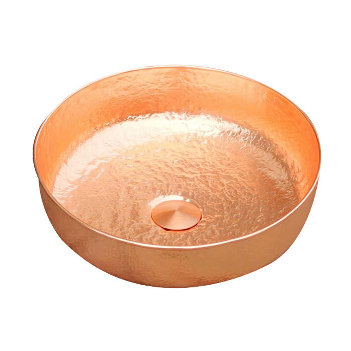 Akicon Handcrafted Copper Bathroom Vessel Sink Rustic Copper Basin — AKS205-C