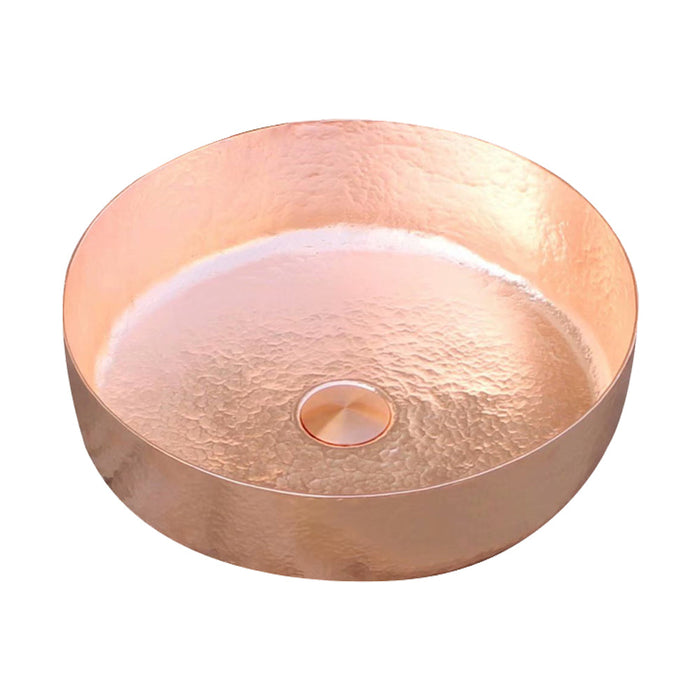 Akicon Handcrafted Copper Bathroom Vessel Sink Rustic Copper Basin — AKS205-C