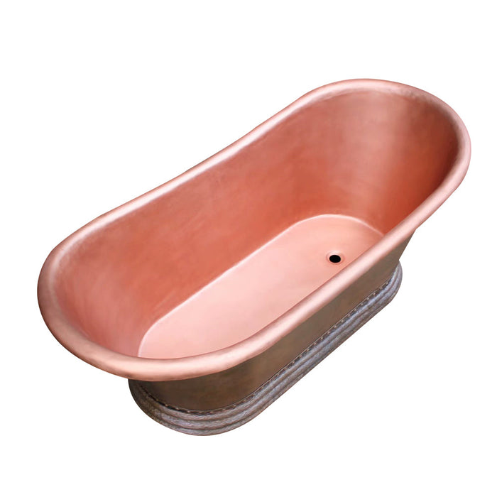 Akicon Custom Copper and Ceramic Bathtub Luxury Freestanding Bath — AKB70008-C