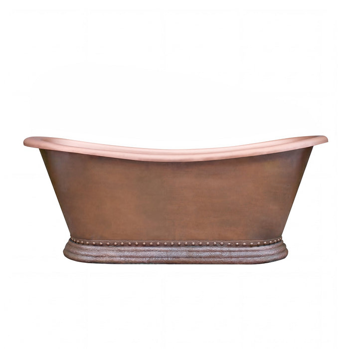 Akicon Custom Copper and Ceramic Bathtub Luxury Freestanding Bath — AKB70008-C