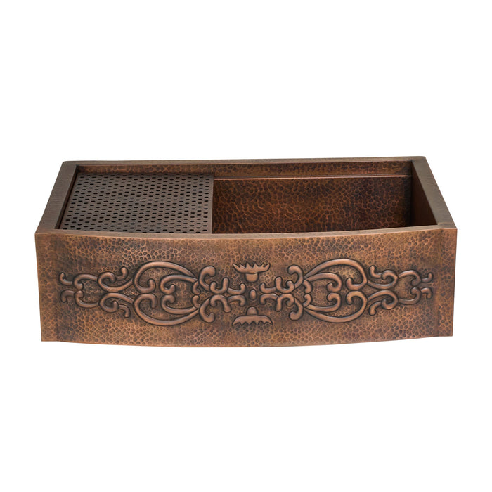 Akicon Custom Single Bowl Handmade Farmhouse Solid Copper Kitchen Sink — AKS507-C