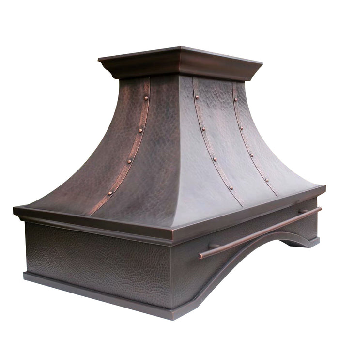 Akicon Custom Copper Range Hood Handmade with Custom Size and Finish — AKH743S-C