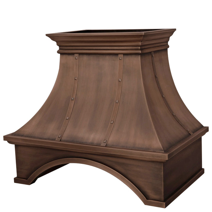Akicon Custom Copper Range Hood Handmade with Custom Size and Finish — AKH743S-C