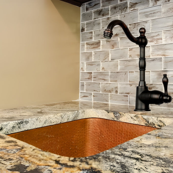 Akicon Custom Handmade Copper Bar Sink Rustic Kitchen Prep Sink — AKS513-C
