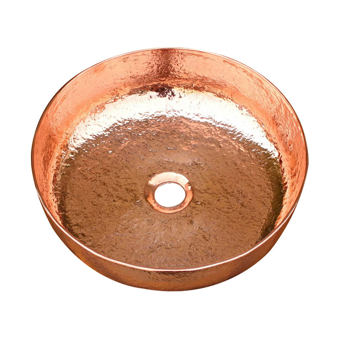 Akicon Handcrafted Copper Bathroom Vessel Sink Rustic Copper Basin — AKS205-C