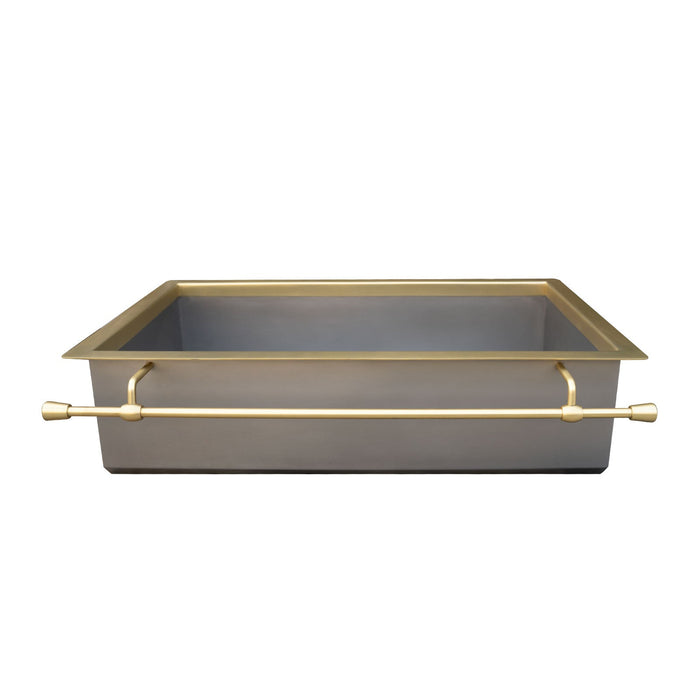 Akicon Handmade Custom Copper Kitchen Sink with Pot Rail — AKS506-C