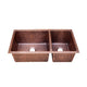 Akicon Custom Handmade Copper Double Bowl Undermount  Kitchen Sink — AKS601-C