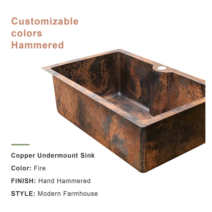Akicon Custom Handcrafted Copper Undermount Kitchen Sink — AKS510-C