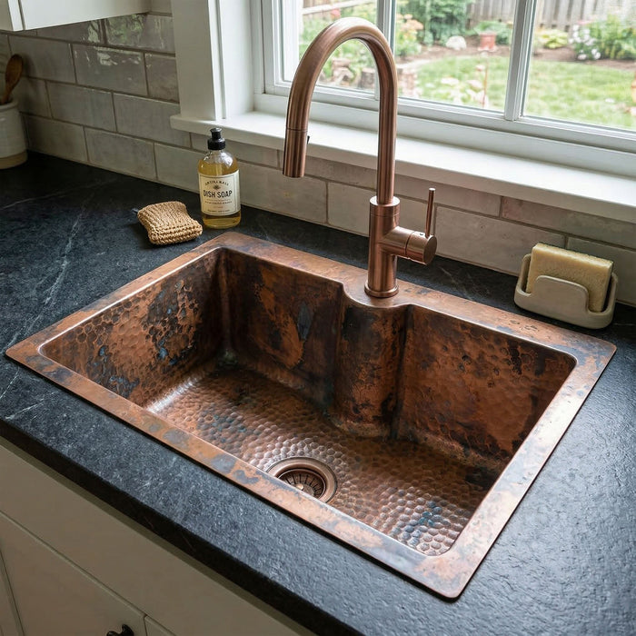 Akicon Custom Handcrafted Copper Undermount Kitchen Sink — AKS510-C