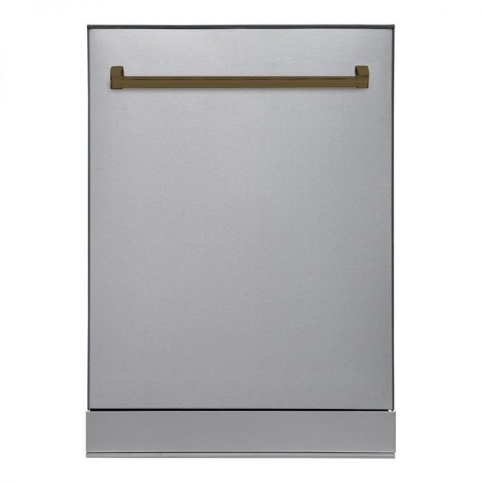 Hallman 24"Dishwasher, Stainless Steel Metal Spray Arms, Stainless Steel, Bold Bronze handle HBDW24BZSS