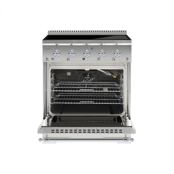 HALLMAN Classico 30" Induction Range, Stainless Steel, Chrome HCLIR30CMSS