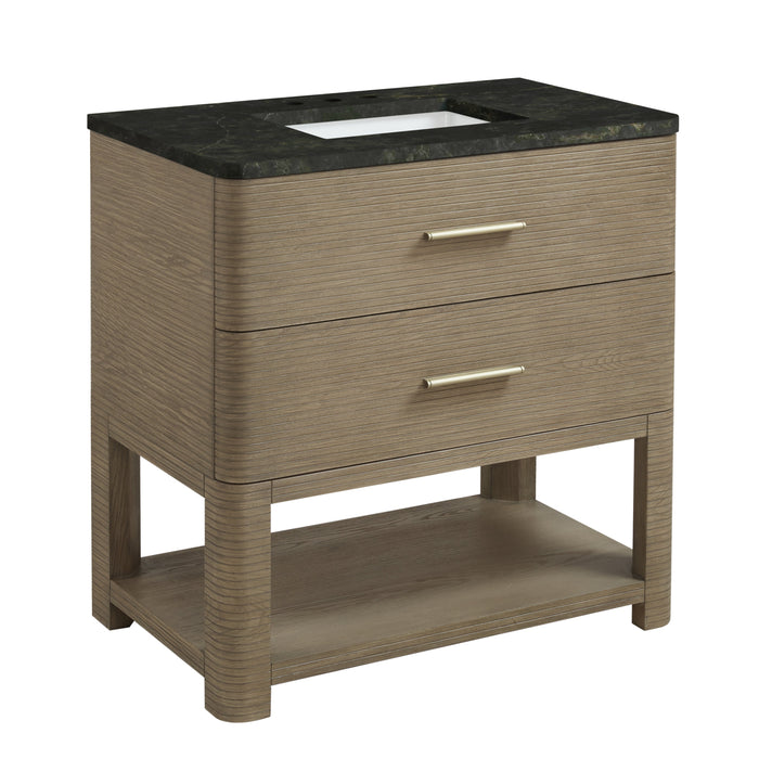 James Martin Lucian 36" Single Bathroom Vanity, Pebble Oak