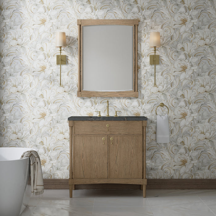 James Martin Kinnsden 36" Single Bathroom Vanity, Weathered Oak