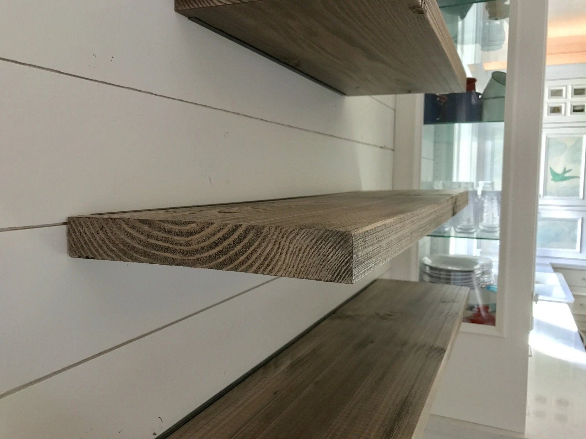 Heavy Duty Custom Kitchen Floating Shelves, Rustic Expresso Fir Wood ...