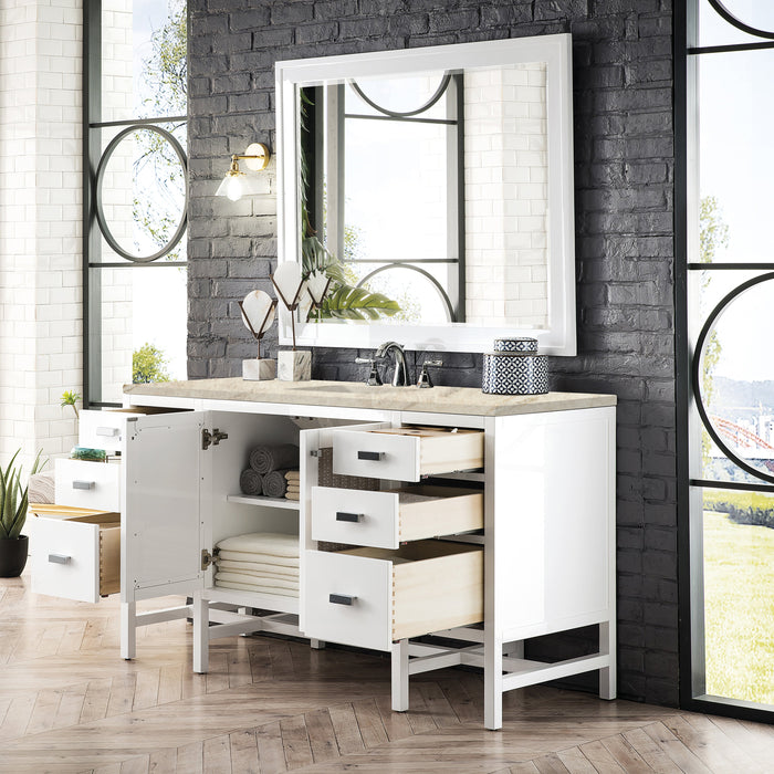 James Martin Addison 60" Single Bathroom Vanity, Glossy White