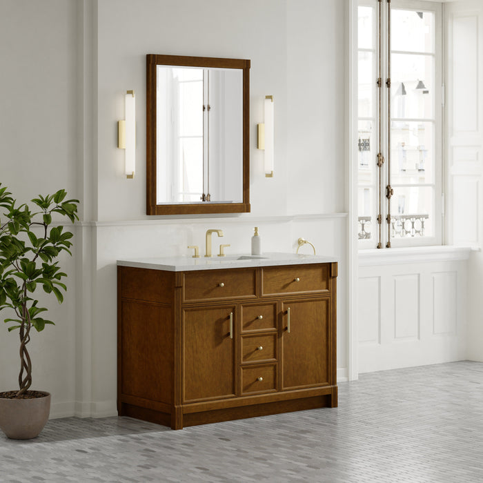 James Martin Bellshire 48" Single Bathroom Vanity, Honey Oak