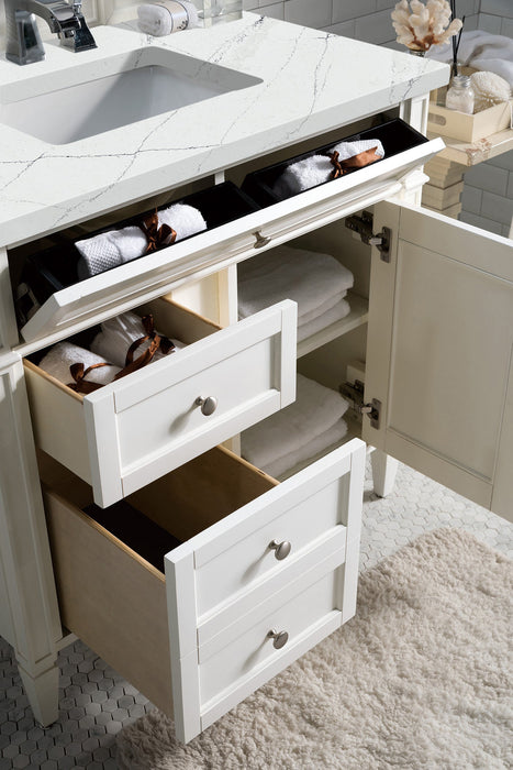 James Martin Brittany 36" Single Bathroom Vanity, Bright White