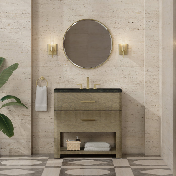 James Martin Lucian 36" Single Bathroom Vanity, Pebble Oak