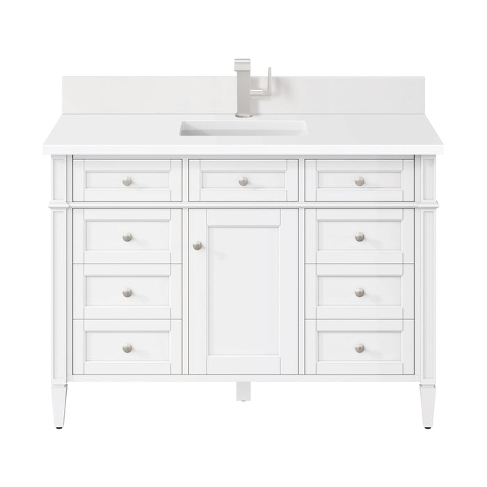 James Martin Brittany 48" Single Bathroom Vanity, Bright White