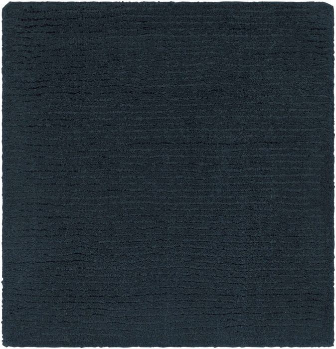 Brockton Solid Wool Dark Blue Area Rug