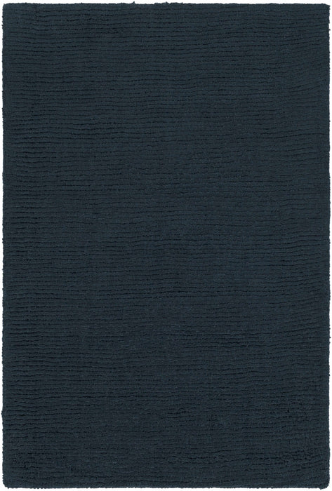 Brockton Solid Wool Dark Blue Area Rug