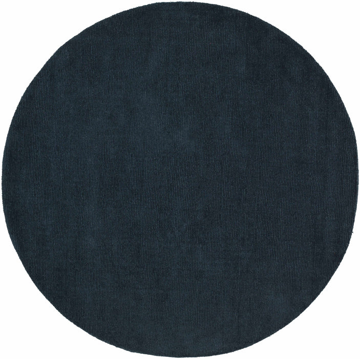Brockton Solid Wool Dark Blue Area Rug