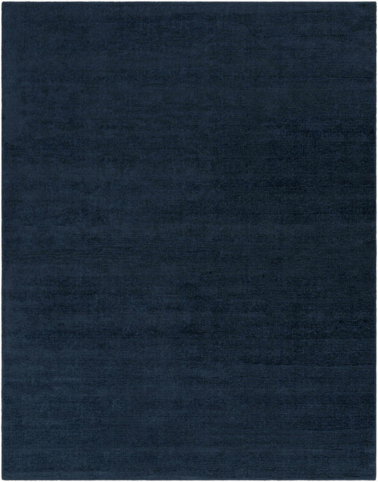 Brockton Solid Wool Dark Blue Area Rug