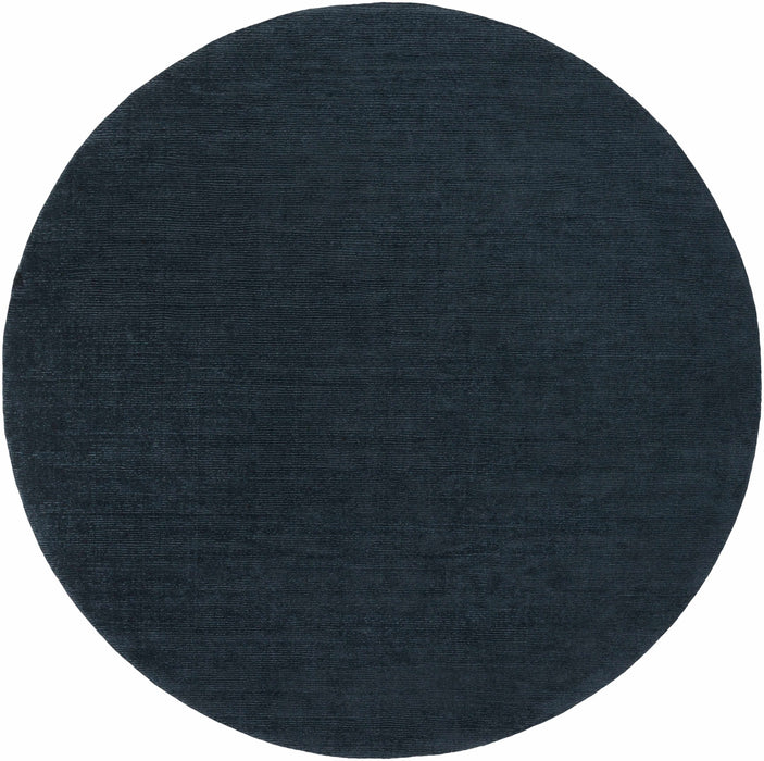 Brockton Solid Wool Dark Blue Area Rug