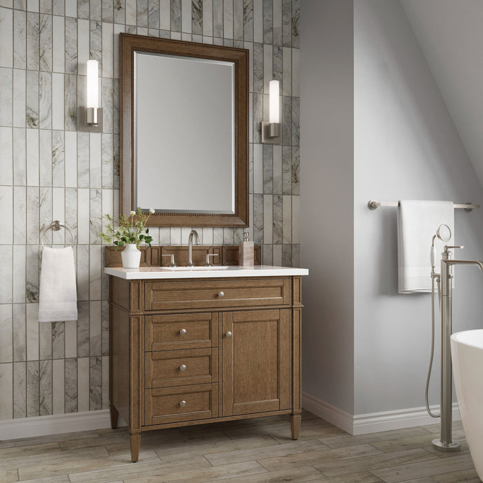 James Martin Brittany 36" Single Bathroom Vanity, Saddle Brown