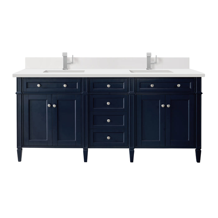 James Martin Brittany 72" Double Bathroom Vanity, Victory Blue