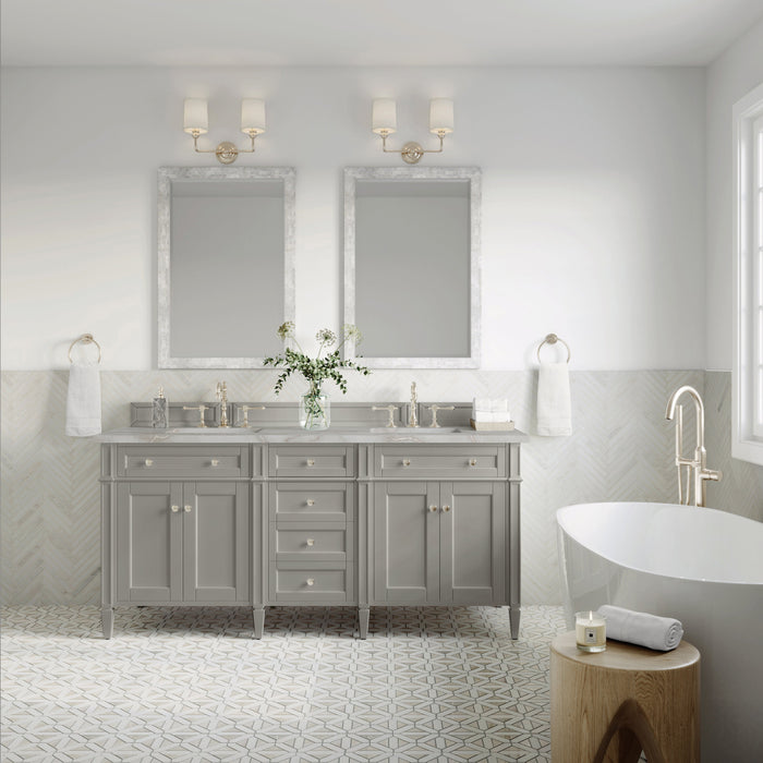James Martin Brittany 72" Double Bathroom Vanity, Urban Gray