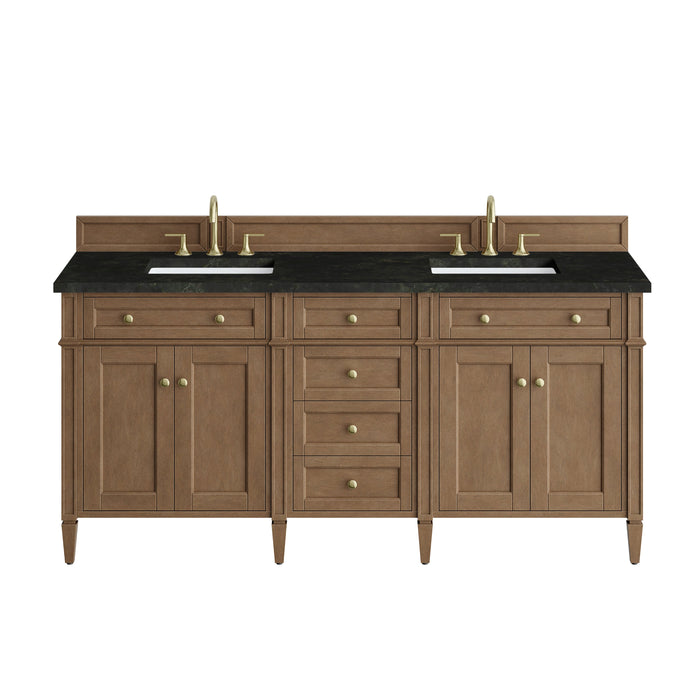 James Martin Brittany 72" Double Bathroom Vanity, Pecan