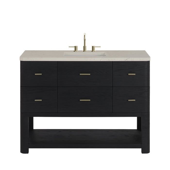 James Martin Lucian 48" Single Bathroom Vanity, Carbon Oak