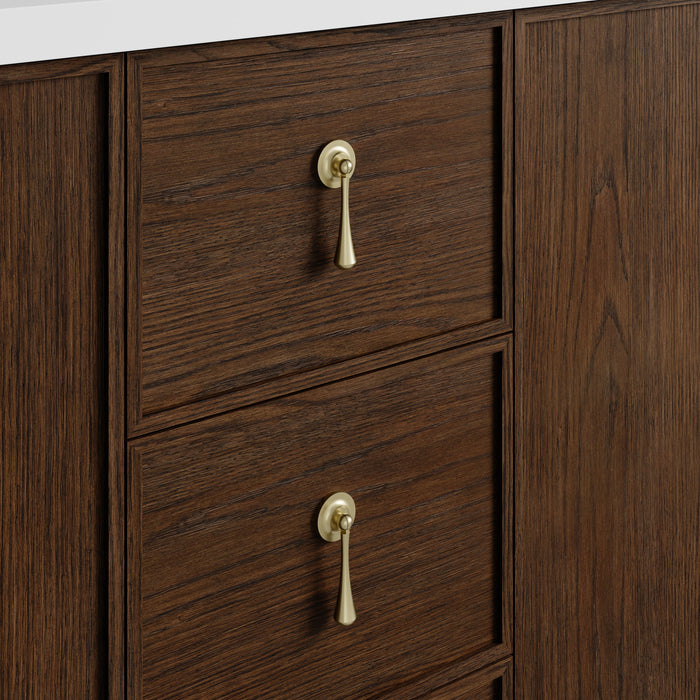James Martin Kinnsden 72" Double Bathroom Vanity, Sable Oak