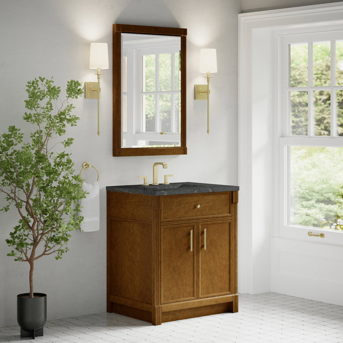 James Martin Bellshire 30" Single Bathroom Vanity, Honey Oak