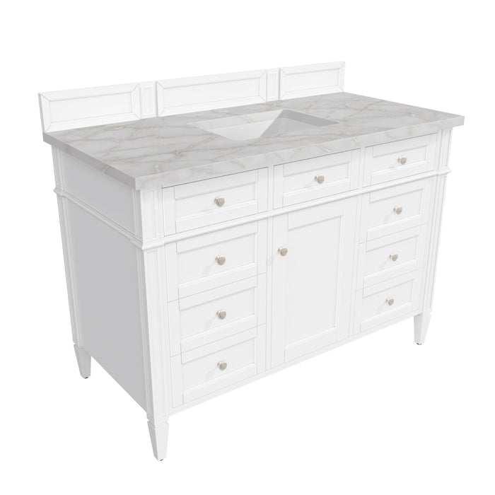 James Martin Brittany 48" Single Bathroom Vanity, Bright White