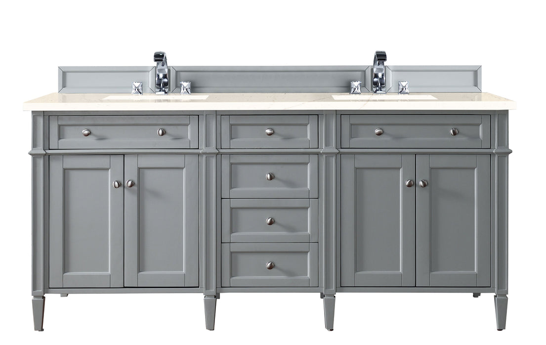 James Martin Brittany 72" Double Bathroom Vanity, Urban Gray