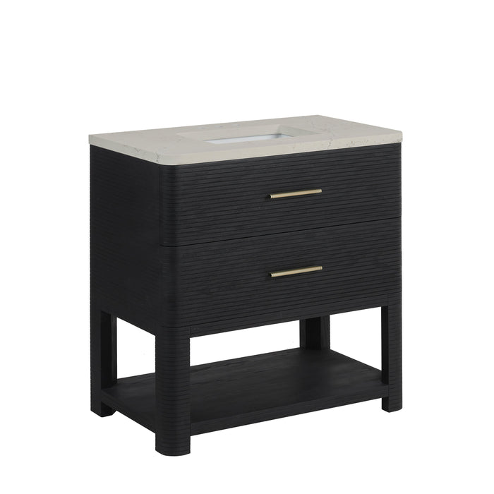James Martin Lucian 36" Single Bathroom Vanity, Carbon Oak