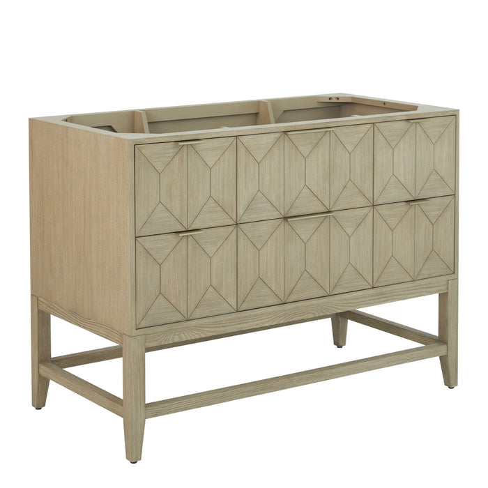 James Martin Emmeline 48" Single Bathroom Vanity, Pebble Oak