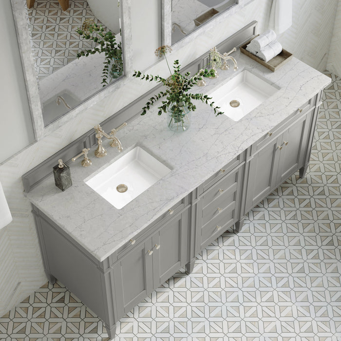 James Martin Brittany 72" Double Bathroom Vanity, Urban Gray