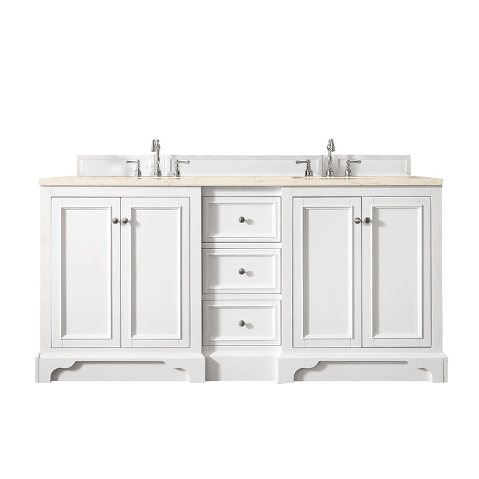 James Martin De Soto 72" Double Bathroom Vanity, Bright White